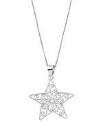 Tang & Song Sterling Silver Filigree Star Pendant Necklace
