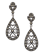 Tang & Song Marcasite Teardrop Earrings