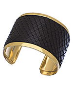 Ted Rossi Python Metal Ridge Cuff Bracelet