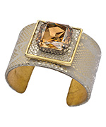 Ted Rossi Faux Snakeskin Ultra Glam Cuff Bracelet