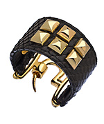 Ted Rossi Black Python Pyramid Talon Bracelet