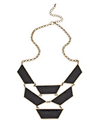 Ted Rossi Lizard Geometric Bib Necklace