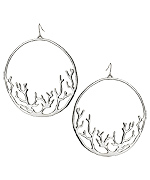 Tiffany Chou Large Coral Hoop Earrings