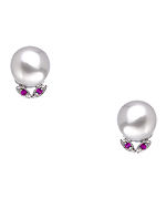 Pearl Pink Sapphire Petal Earrings