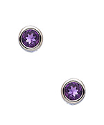 Small Amethyst Stud Earrings