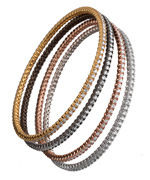 Tres Luxe CZ Thin Bangle Bracelet