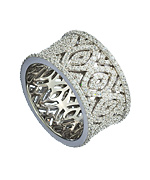 Tres Luxe CZ Filigree Eternity Band