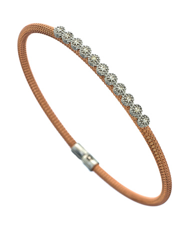 Tres Luxe Diamond Coiled Bangle