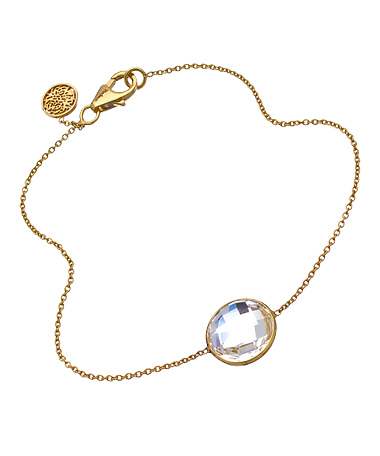 Tresor Gold and Clear Quartz Fin Bracelet