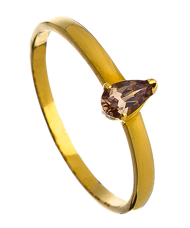 Tresor Gold and Smoky Tourmaline Fin Stacking Ring