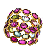 Tresor Multi Color Tourmaline Mosaico Ring