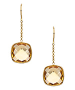 Tresor Citrine Cushion Earrings