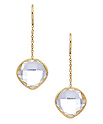 Tresor Clear Quartz Fin Dangle Earrings