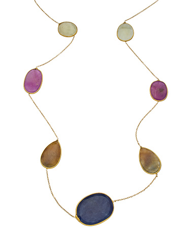 Tresor Multi Sapphire Drop Necklace