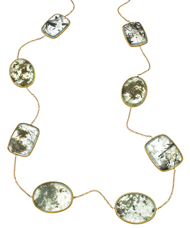 Tresor Prehnite Cabochon Necklace