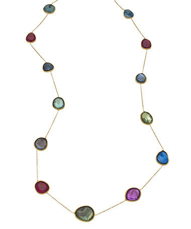Tresor Sliced Multi Sapphire Necklace