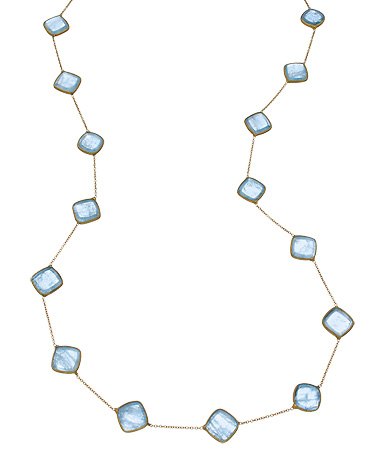 Tresor Aquamarine Slice Cushion Necklace