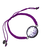 Urban Posh Purple Ombre CZ Stardust Shaker Braided Bracelet