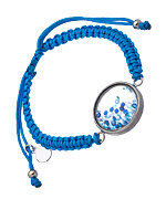 Urban Posh Blue Ombre CZ Stardust Shaker Braided Bracelet