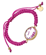 Urban Posh Pink Ombre CZ Stardust Shaker Braided Bracelet
