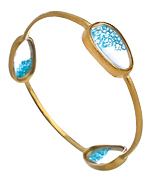 Urban Posh Aqua CZ Stardust Shaker Bangle