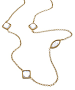Urban Posh Stardust White Quartz Station Necklace