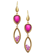 Urban Posh Raspberry Jade Marquise Stardust Shaker Earrings