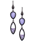 Urban Posh Periwinkle Jade Marquise Stardust Shaker Earrings