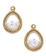 Urban Posh White CZ Stardust Shaker Stud Earrings