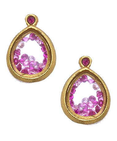 Urban Posh Pink Ombre Stardust Shaker Stud Earrings