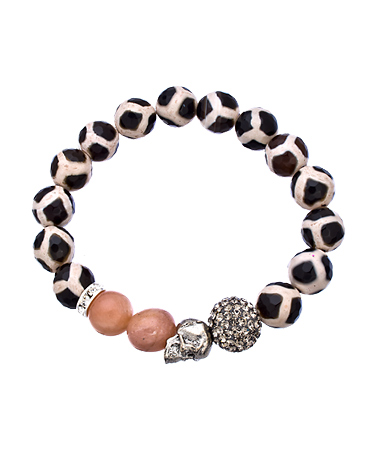 Very Me Zebra Skull Bracelet