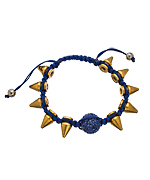 Very Me Gold Spike Navy Cord Bracelet