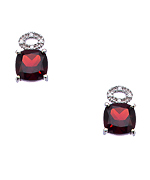Viducci Garnet Diamond Earrings