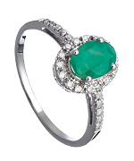 Viducci Emerald Diamond Ring
