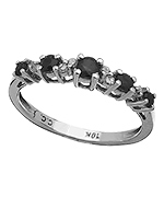 Viducci White Gold Sapphire and Diamond Ring