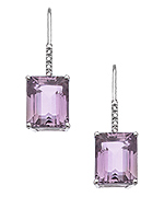 Viducci White Gold Amethyst and Diamond Earrings