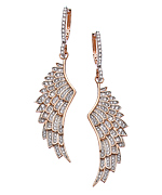 Vivian Jacob Rose Gold and CZ Wing Earrings