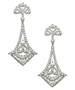 Vivian Jacob CZ Art Deco Earrings