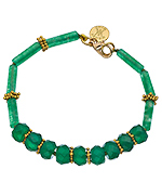 Wendy Mink Green Onyx Tube Bead Bracelet