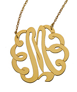 West Avenue Jewelry Swirly Initial Necklace