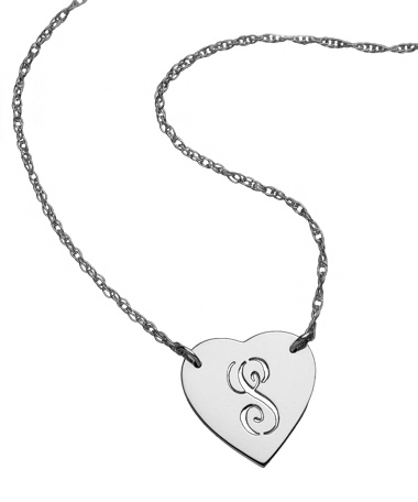West Avenue Jewelry Heart Initial Cutout Necklace