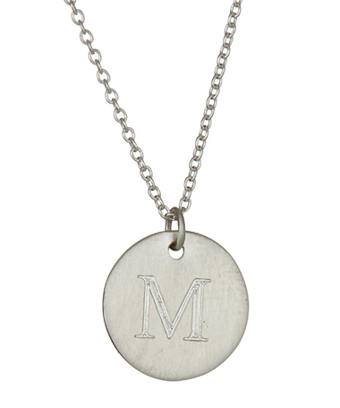 West Avenue Jewelry Small Initial Silver Necklace