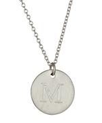 West Avenue Jewelry Small Initial Silver Necklace
