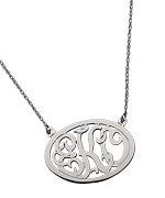West Avenue Jewelry Oval Monogram Necklace