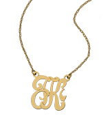 West Avenue Jewelry Small Squared Initial Necklace