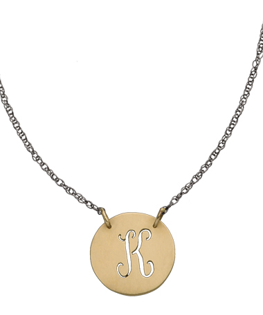 West Avenue Jewelry Cutout Script Initial