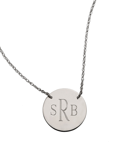 West Avenue Jewelry Block Monogram Necklace