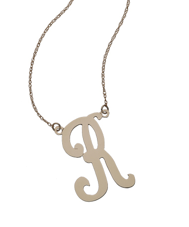 West Avenue Jewelry Script Initial Necklace