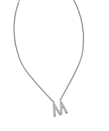 West Avenue Jewelry Silver Single Initial Necklace