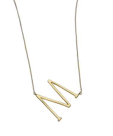 West Avenue Jewelry Sideways Initial Necklace